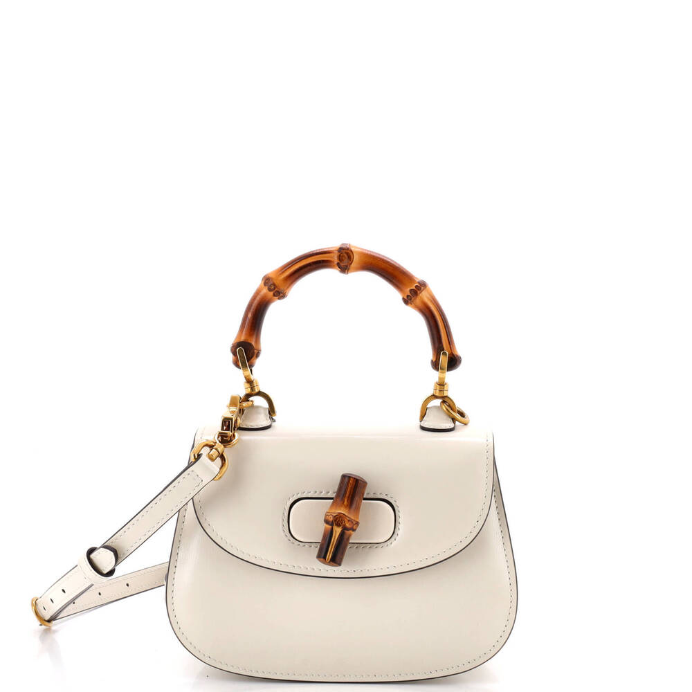 Gucci Mini Bamboo 1947 Top Handle Bag Leather